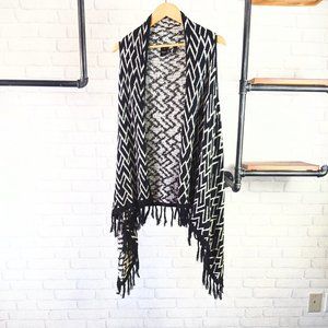 Rafaella High Low Cardigan Fringe Vest Boho